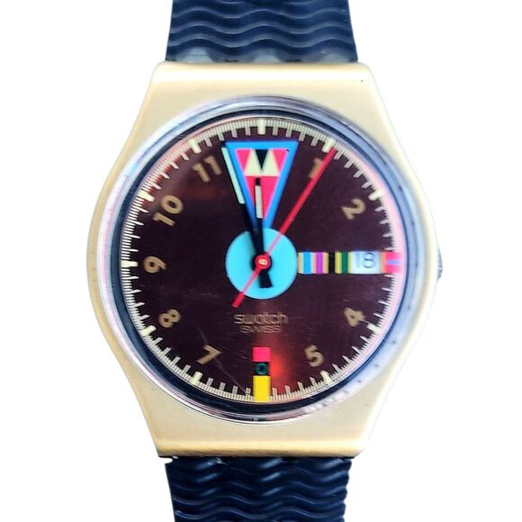 Vintage Swatch Watch BOCA VERDE GZ402 1989 Dummy Variant - Picture 1 of 9